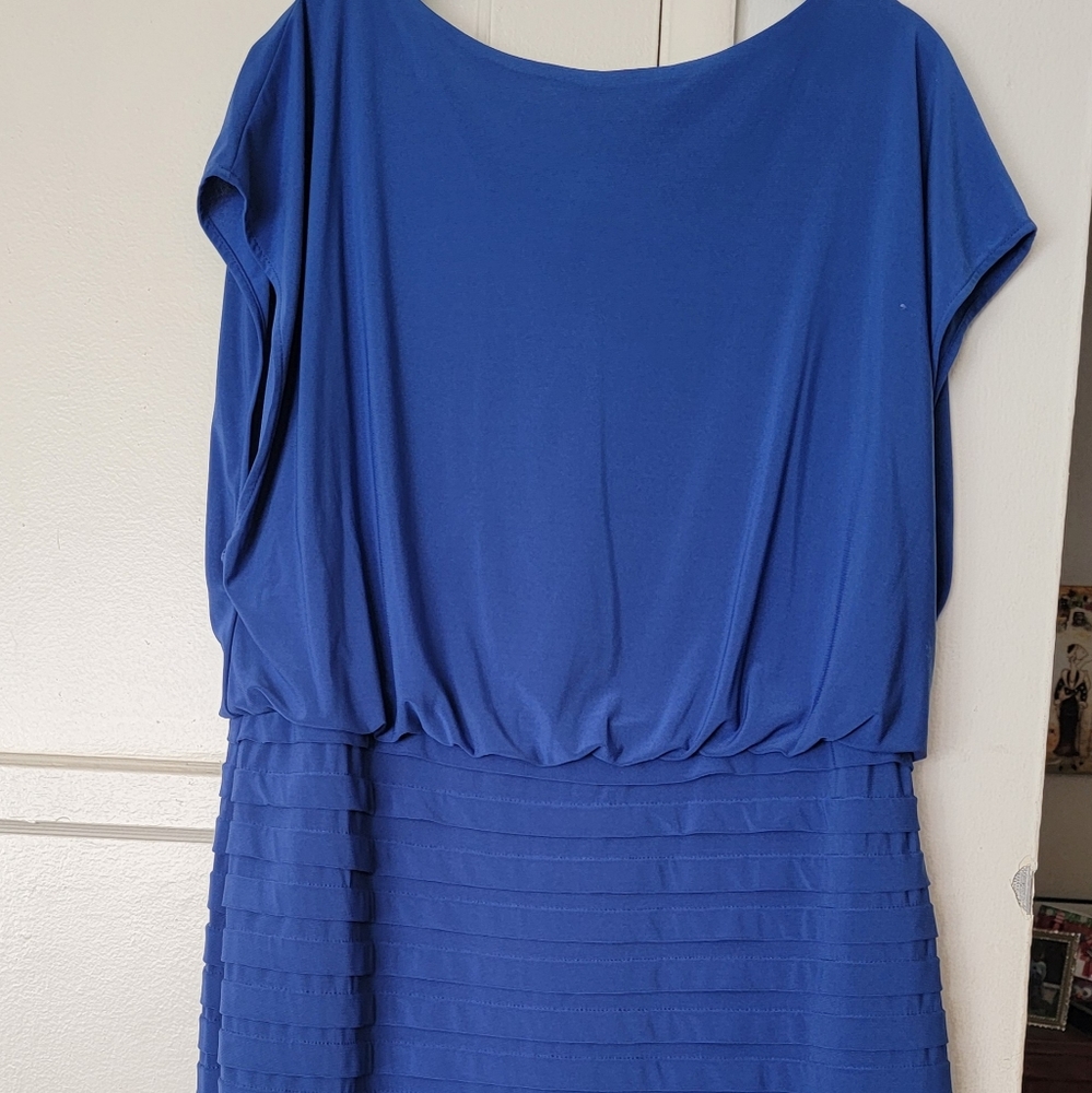 Bright blue dress
